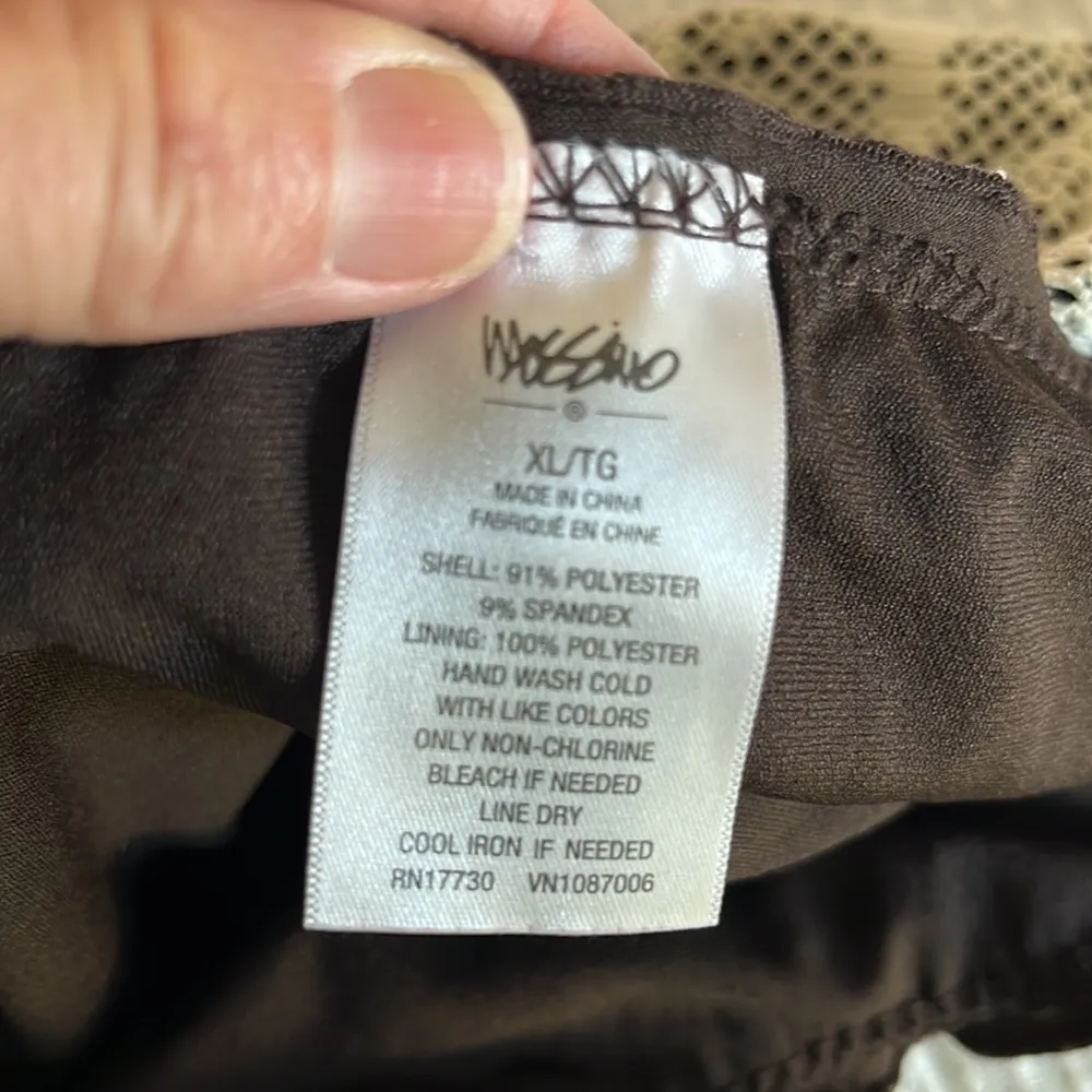 Bikini Bottom New Womens XL Beige Brown Crochet Lace - Image 8