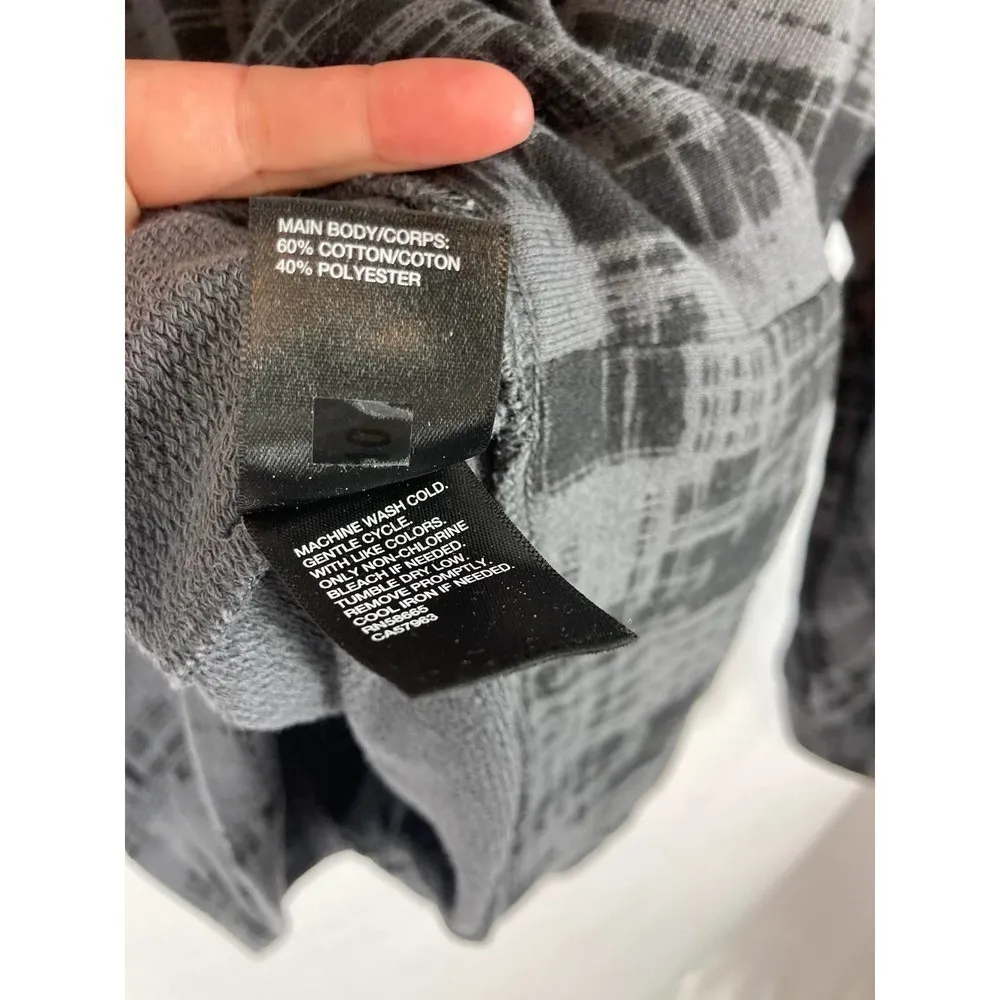 Zella Carey Hi Lo Sweatshirt in Grey Black Plaid Size small - Image 6