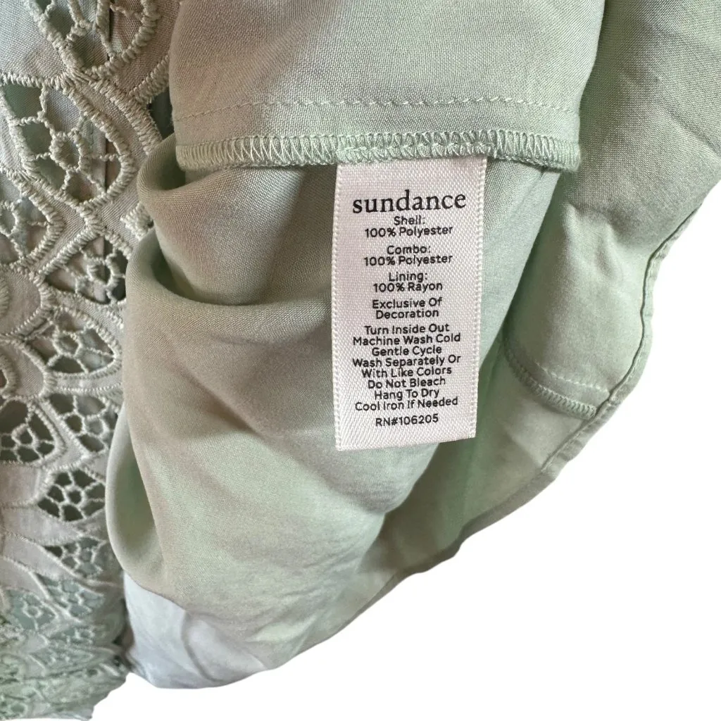 NWT Sundance Charleston Seafoam Green Lace Overlay Dress Women's Size 6 - Image 7