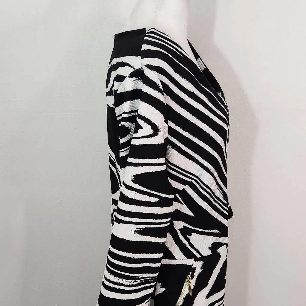 Cato Black and White Dress NWT Size Large Zebra Graphic Print Dress - Image 5