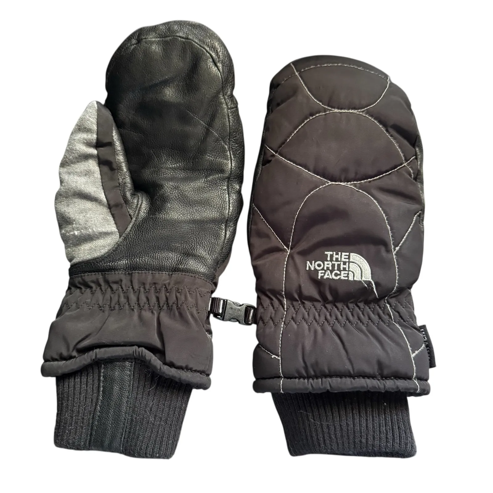 The North Face HyVent Fleece Lined Snow Ski Mittens Womens Size Medium Black - Image 2