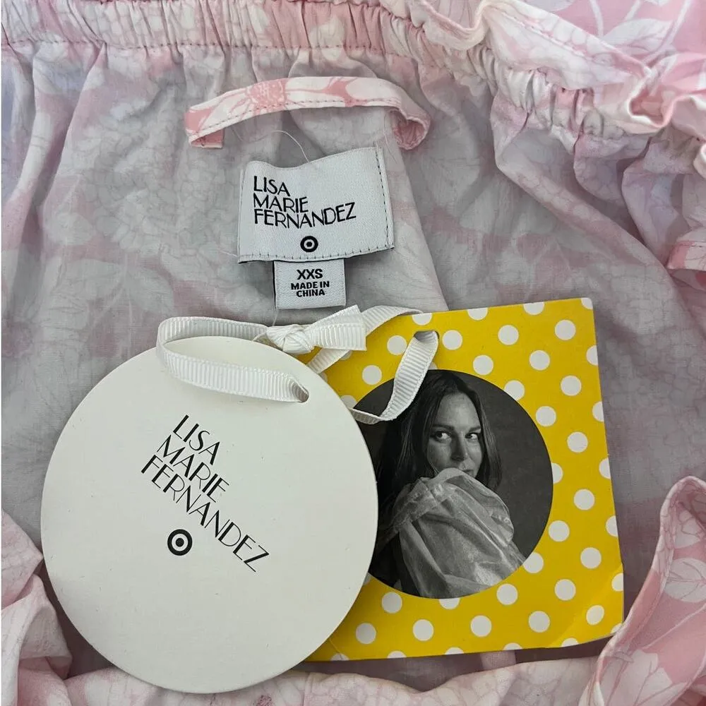 Lisa Marie Fernandez X Target Pink And White Ruffled Mini Dress XXS. NEW - Image 10