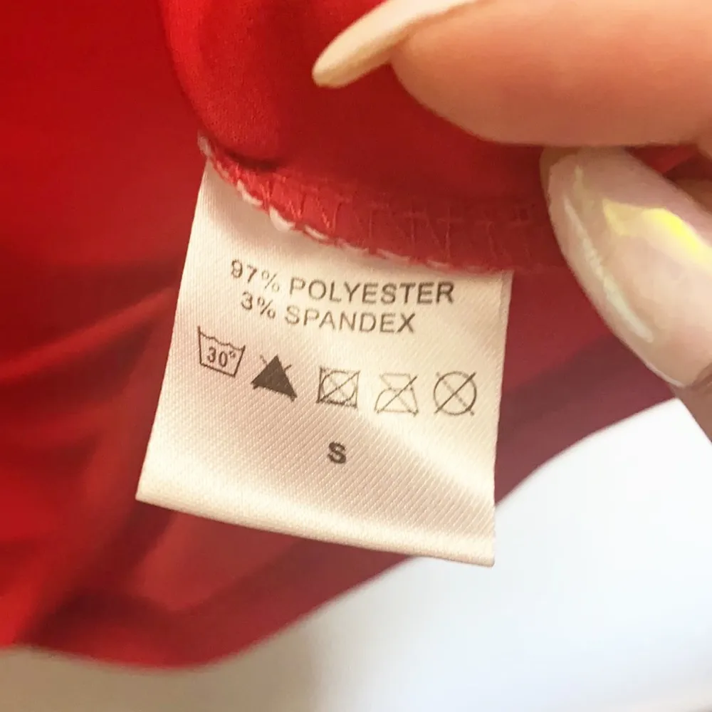 MikaRose Red Cowl Neck Dressy Red Blouse - Image 5