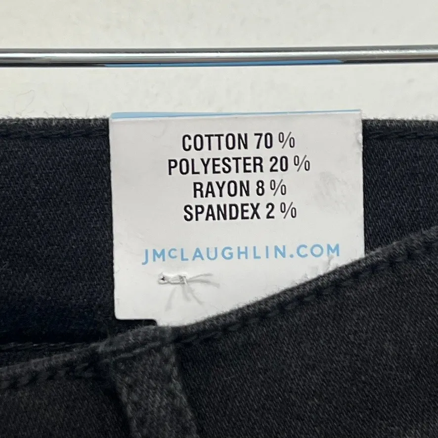 J Mclaughlin Charter Pant 4 NWT $178 Jeans Wide Leg Cotton Stretch Black Solid - Image 6