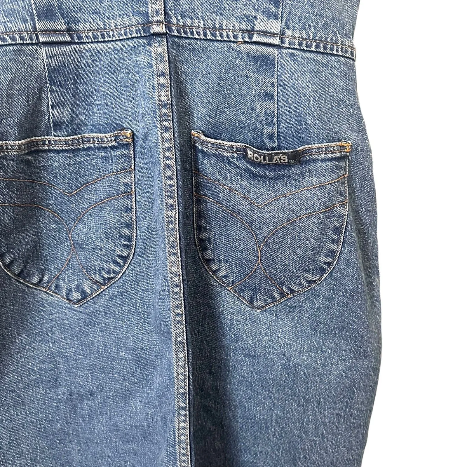 ROLLA'S Denim Venice‎ Midi Dress Vintage Blue Sz 10/M Size M - Image 6