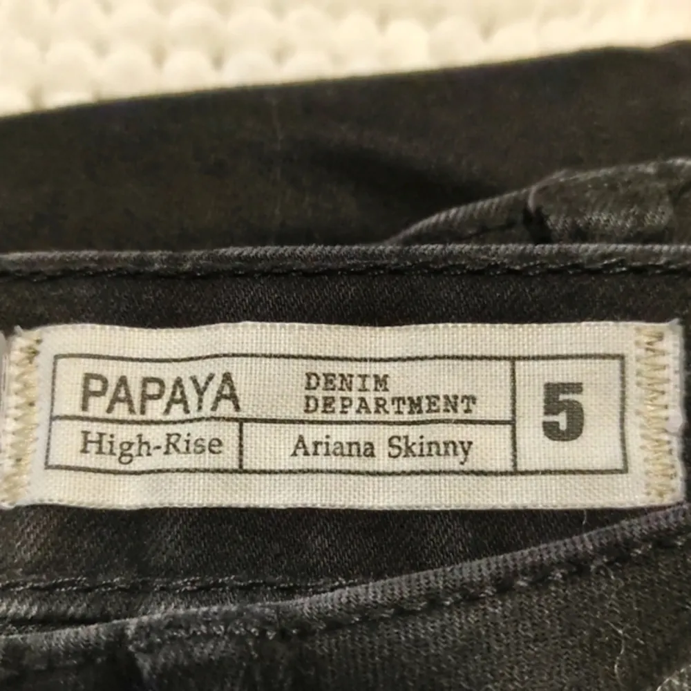 Papaya Black Denim High Rise Skinny Jeans Size 5 EUC #6903 - Image 7
