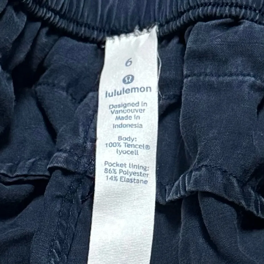 LuLuLemon Slate Blue Coated Crop Joggers Comfort Athletic Athleisure Lounge 6 - Image 8