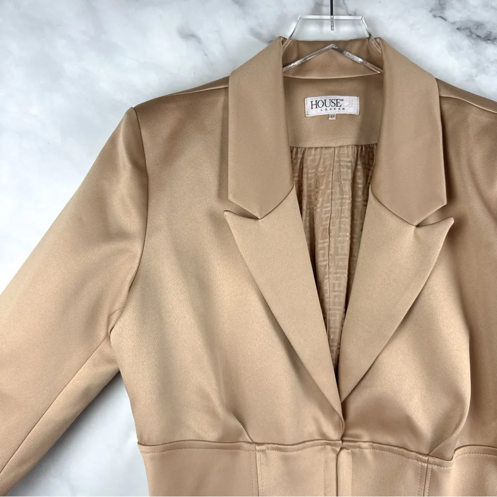 House of CB Allonia Corset Blazer Jacket Long Sleeved Dress Sexy Retro Glam L+ - Image 5