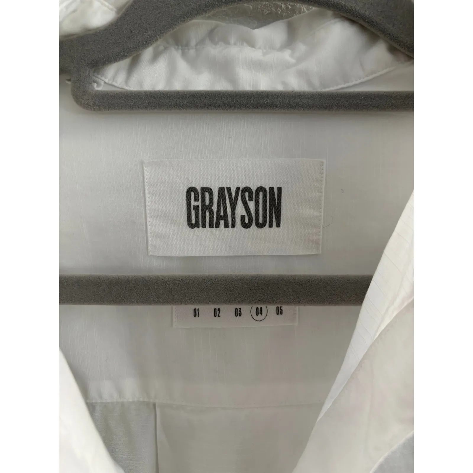 Grayson The Hero Tissure Cotton Button Down Shirt Womens 4 L White Long Sleeve Size L - Image 3