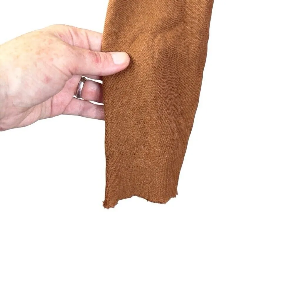 Frank & Eileen Small Cinnamon Brown Triple Fleece Isabelle Funnel Neck Dress - Image 4