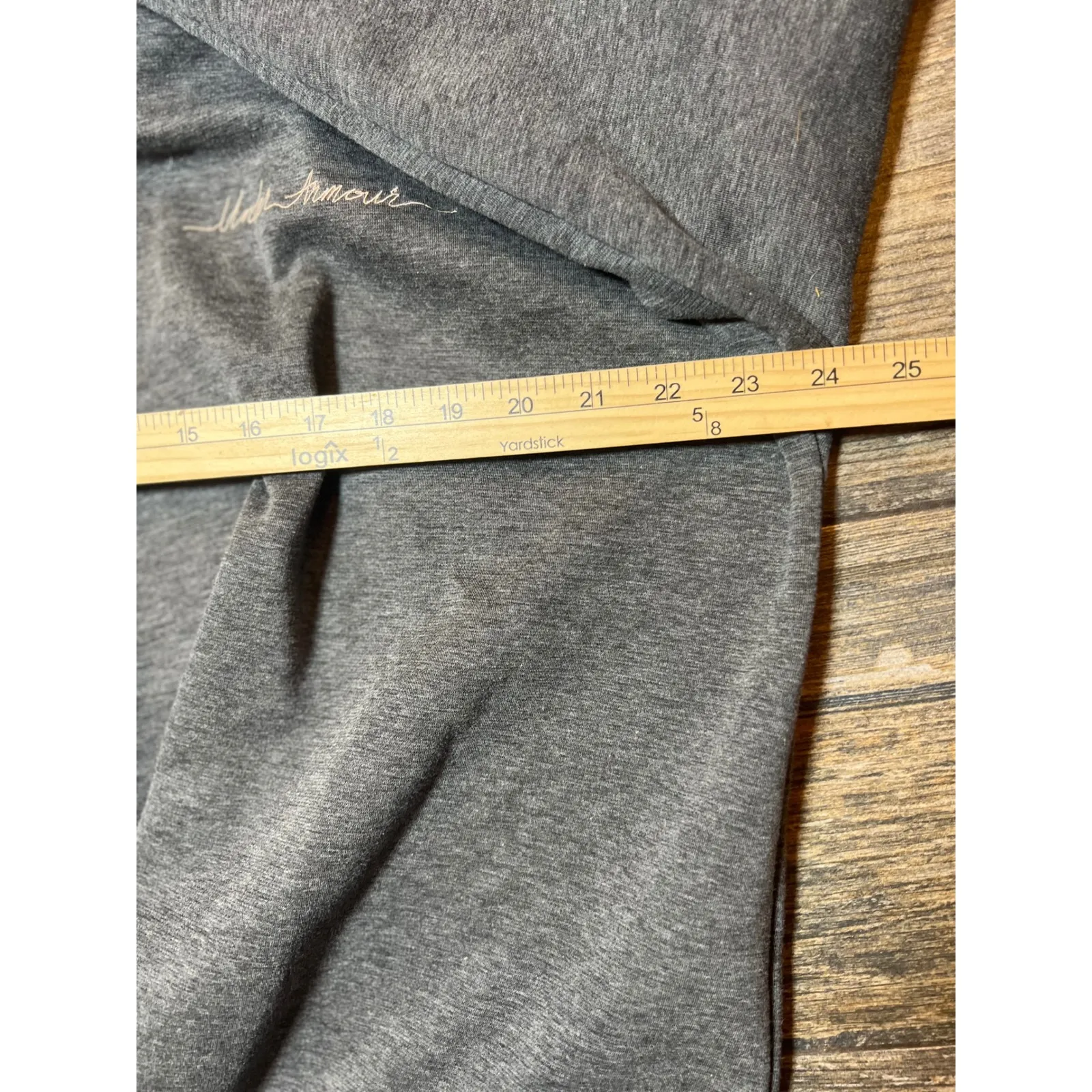 Under Armour UA Rush Recovery Gray Fleece Hoodie Sweatshirt Large Loose Fit Yoga - Image 7