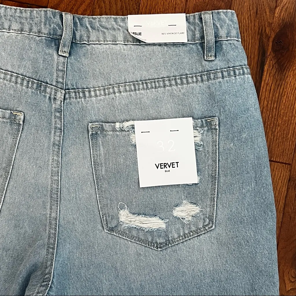 Vervet “Leslie” 90’s Vintage Flare Distressed Jeans - Image 6