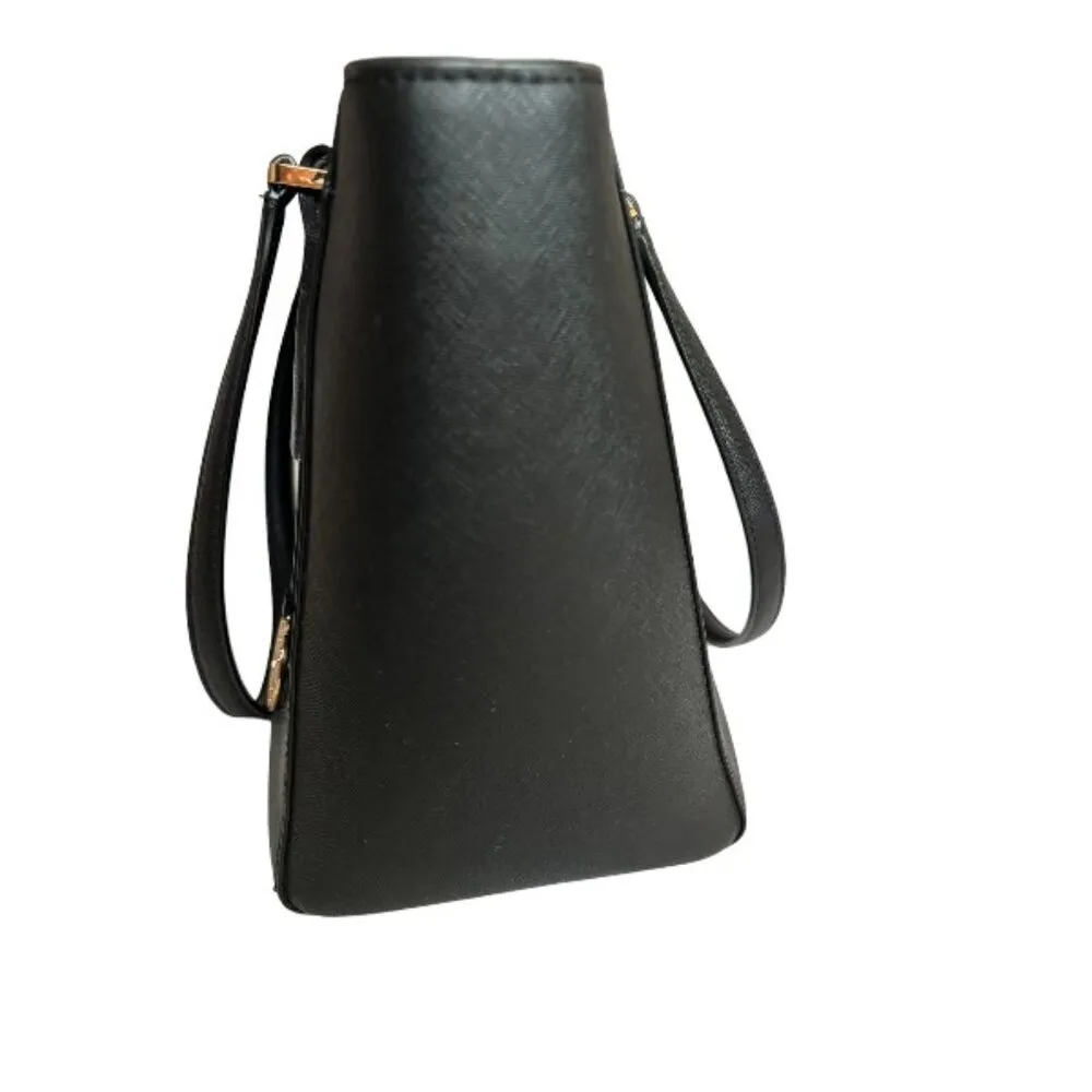 Women's AUTH Tory Burch Black Leather Emerson Top Zip Tote & Matching Wallet EUC - Image 7