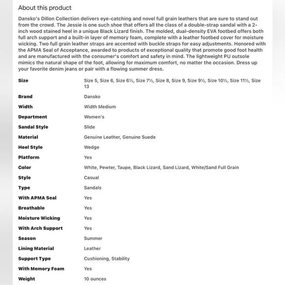 Dansko Jessie Sandal 39 White & Cream‎ Houndstooth Brass Buckle Slip On Heel - Image 7