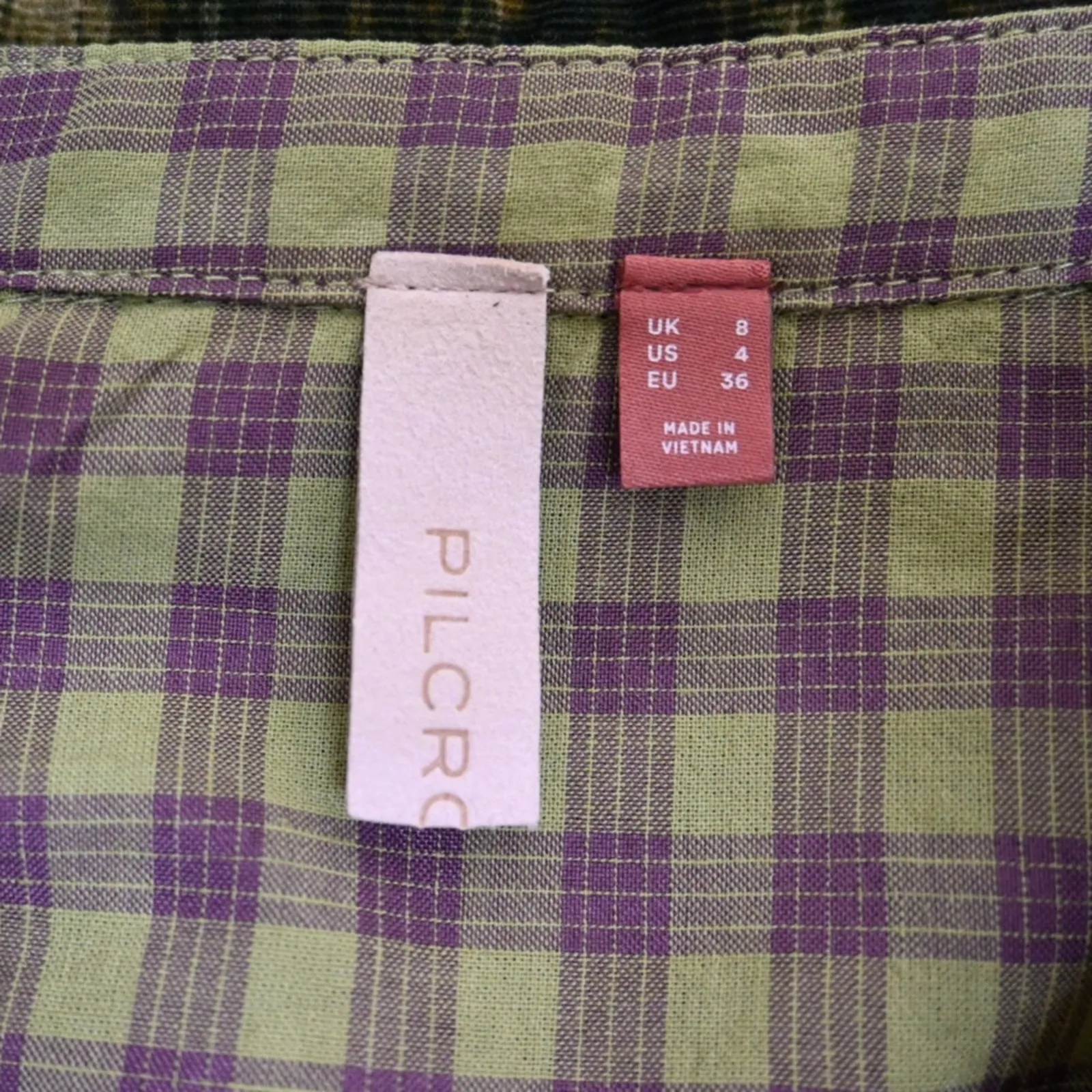 Pilcro Womens 4 Long Sleeve Green Corduroy Shirt Dress - Image 8