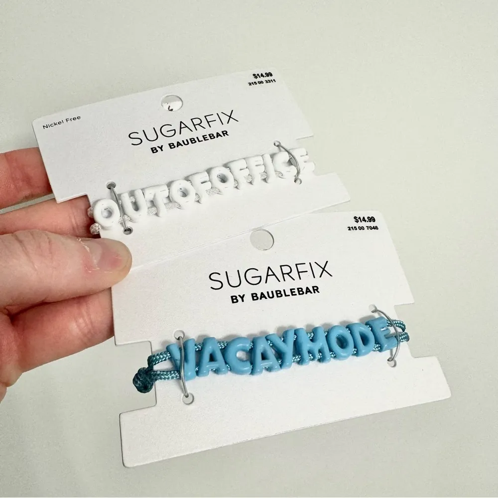 NEW Sugarfix by Baublebar Vacay-mode and Out of Office letter bracelets - Image 4