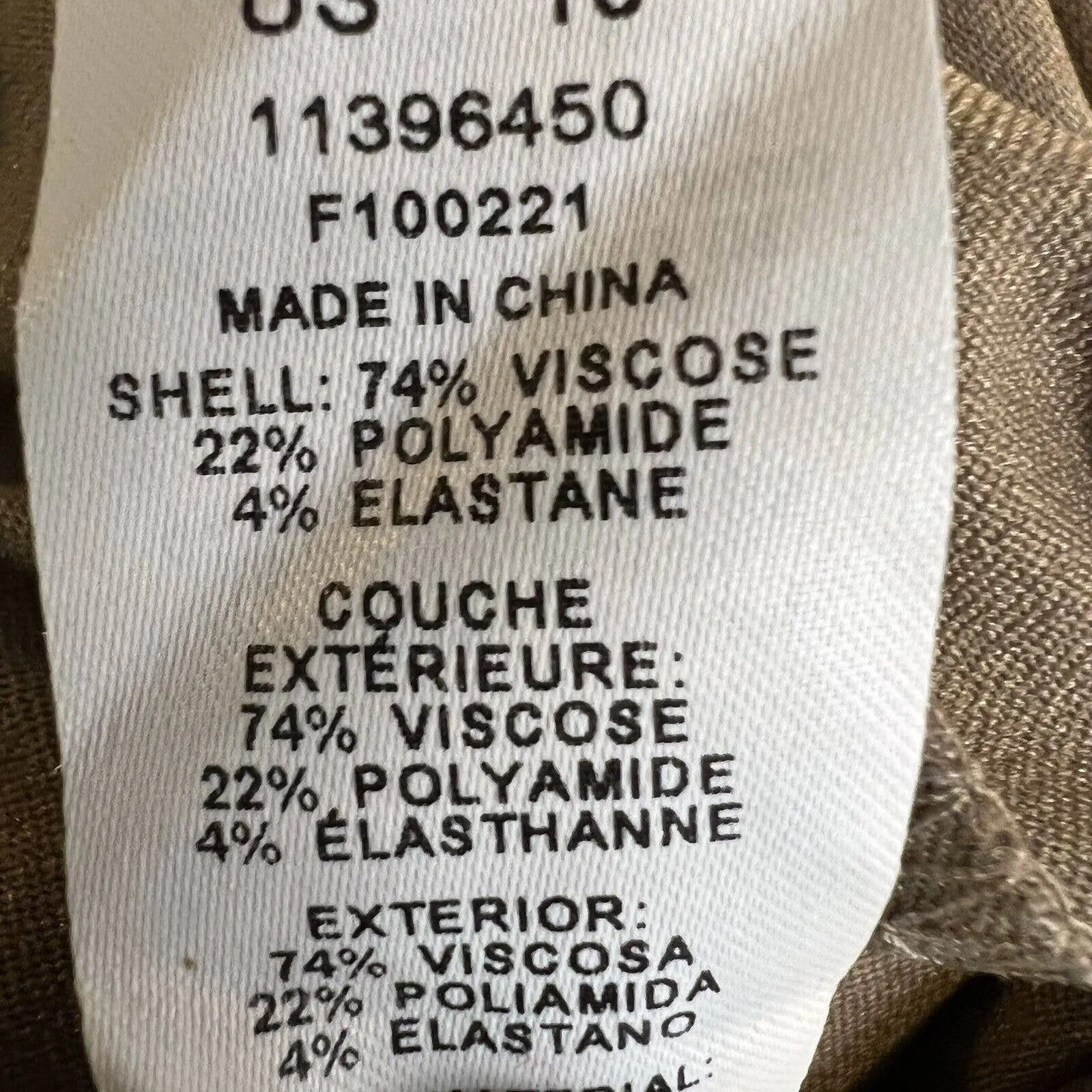 ASOS Design Khaki Wide Leg‎ Pant Size 10 - Image 5