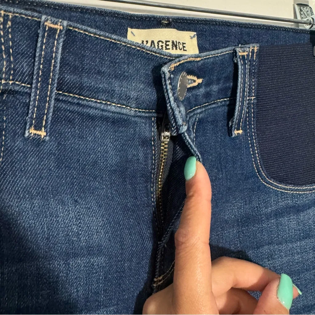 New L'agence Sada High Rise Cropped Slim Maternity Jean In Byers Size 25 - Image 6
