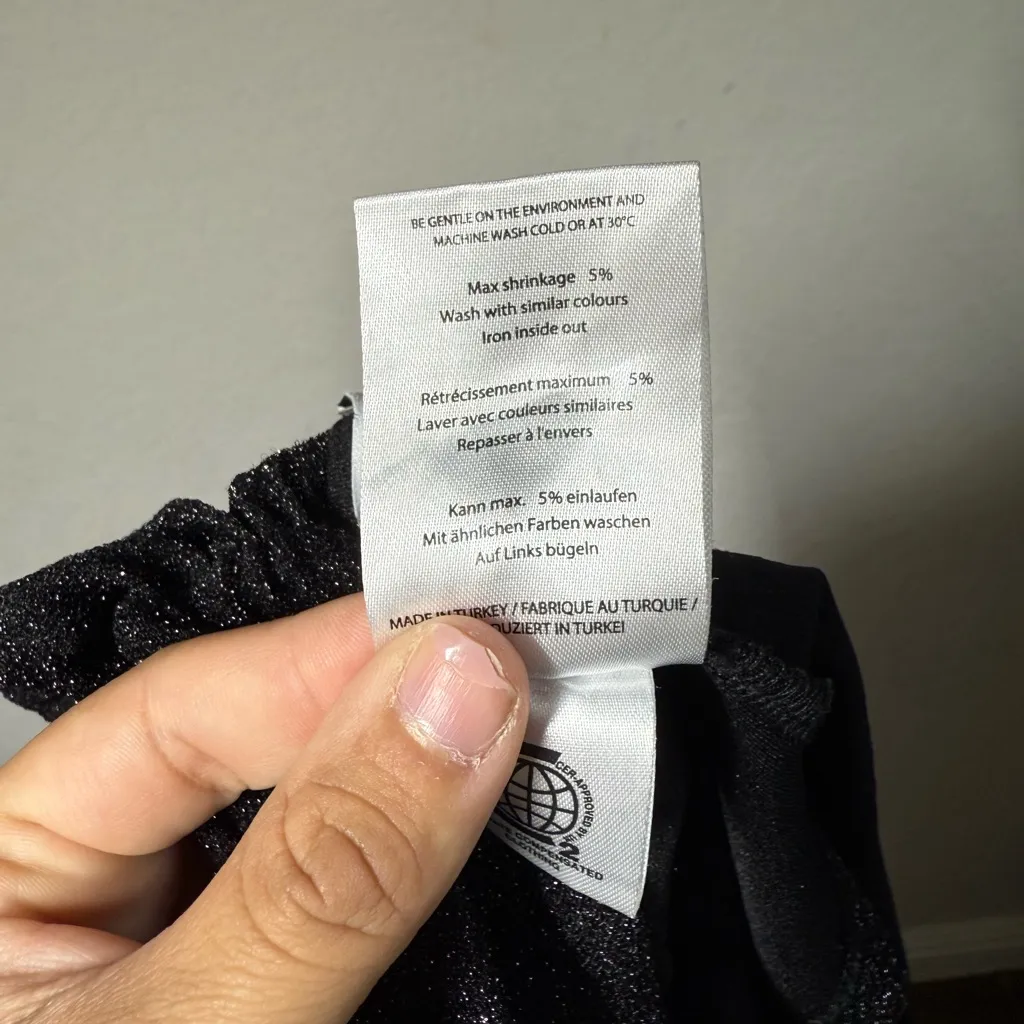 Ganni Baxter Metallic Stretch Knit Wrap Top Size US 4 - Image 7