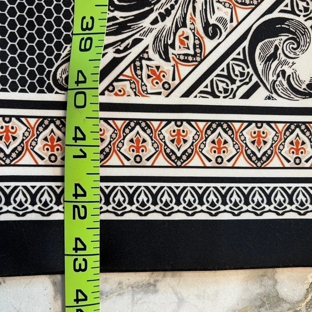 eci New York Stained Glass Print Cap Sleeve Scuba Dress Red Black Size 12 - Image 12