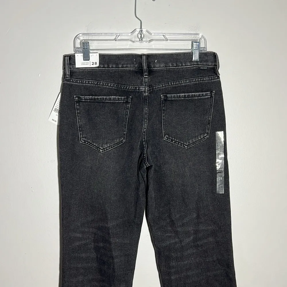NWT PacSun Low Rise Straight Black Button Fly Jeans Size 28 - Image 7