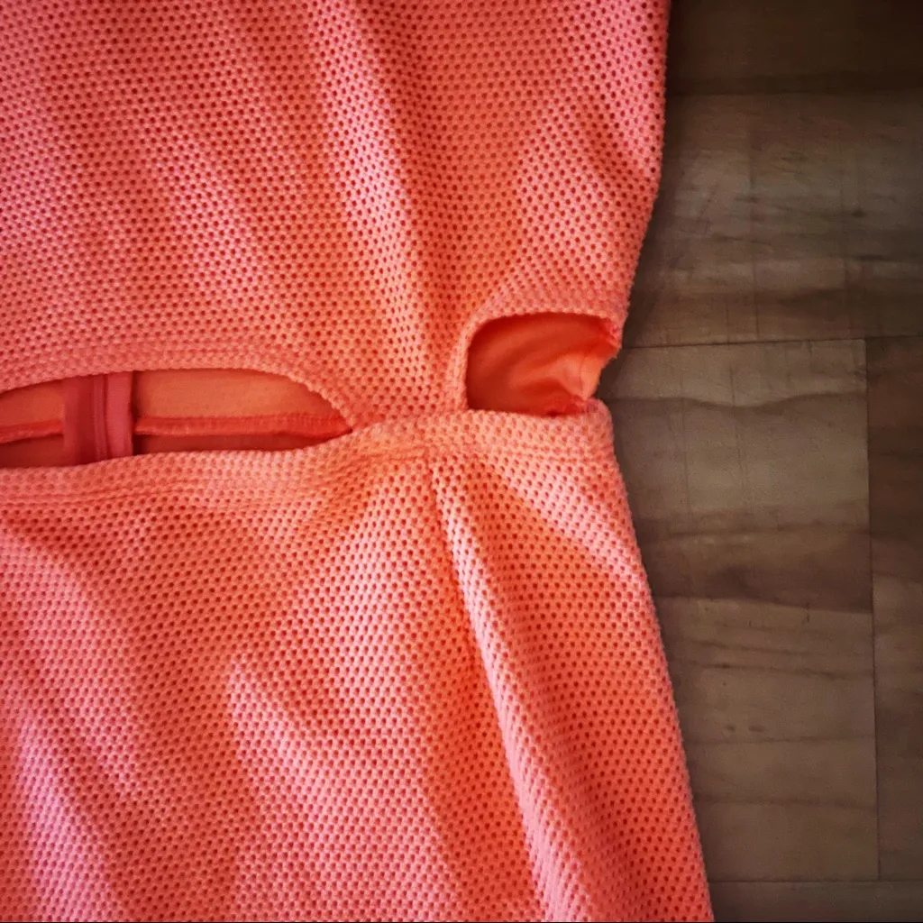 NWT Mustard Seed Peach cutout Mini Dress Large Cutout Casual Cute Sexy - Image 7