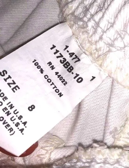 Vintage Highwaisted Elastic Shorts White Size 6 - Image 4