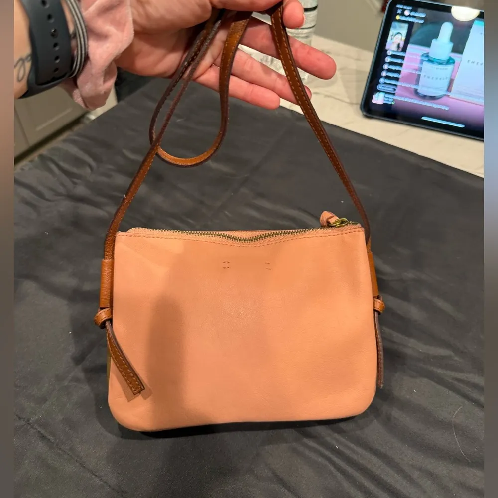 Madewell The Knotted Crossbody Bag in Colorblock Weathered Olive Multi (Pink) - Image 10