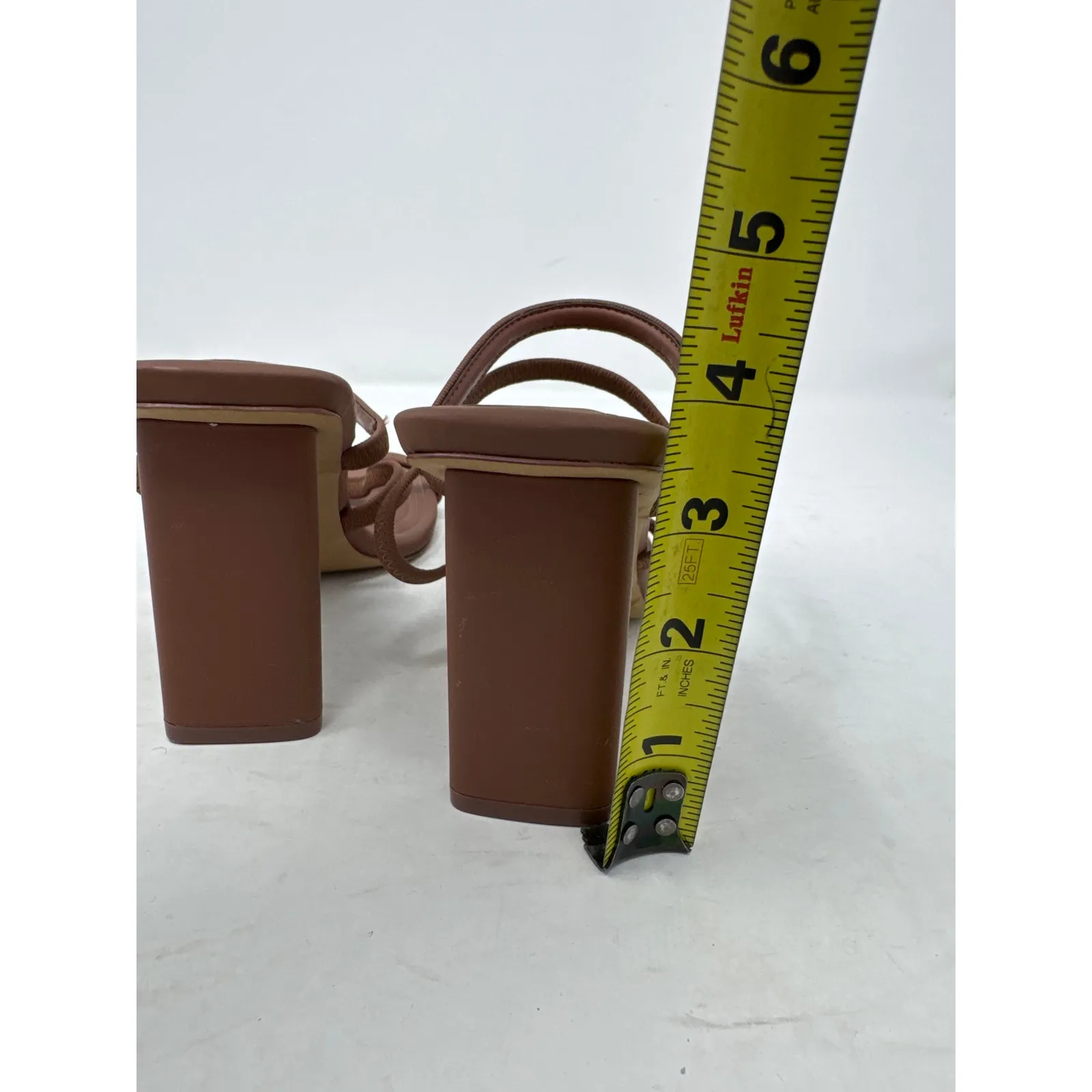 Brand New, Floor Sample Okurra Strappy Heeled Sandal Slip On Leather Women's 7.5 - Image 7