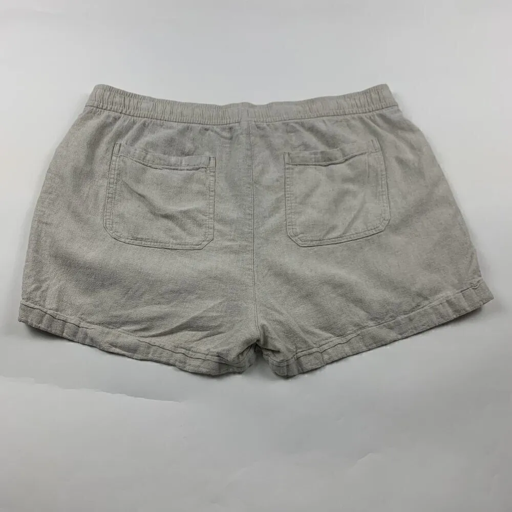 Old Navy Flax Linen Blend High Rise Pull On Shorts XL - Image 5