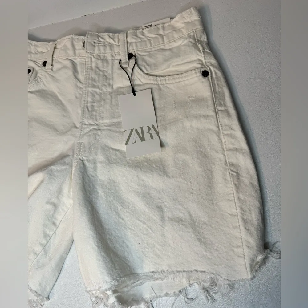 Zara Loose Fit Bermuda Short White casual classic comfy style beach summer - Image 8