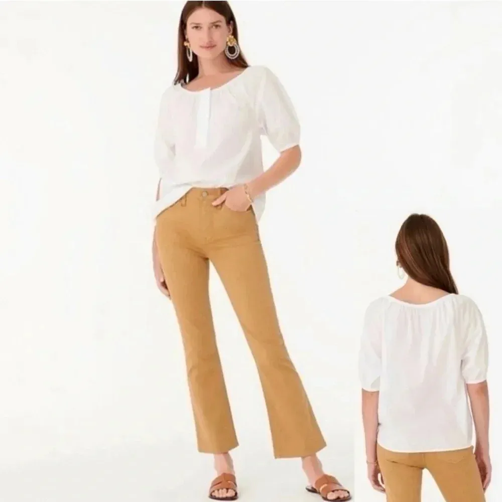 NWT J.Crew White Swingy Scoop Neck Top - Image 2