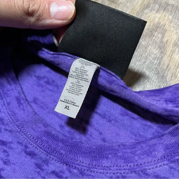 Vintage Y2k Hard Rock Cafe Couture Purple‎ Burnout Baby Tee Womens Size Large - Image 4
