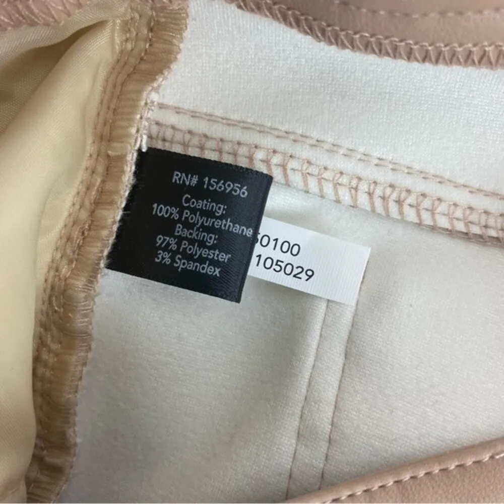 Boston Proper Tan Faux Leather Skinny Mid Rise Ankle Pants 2 - Image 8