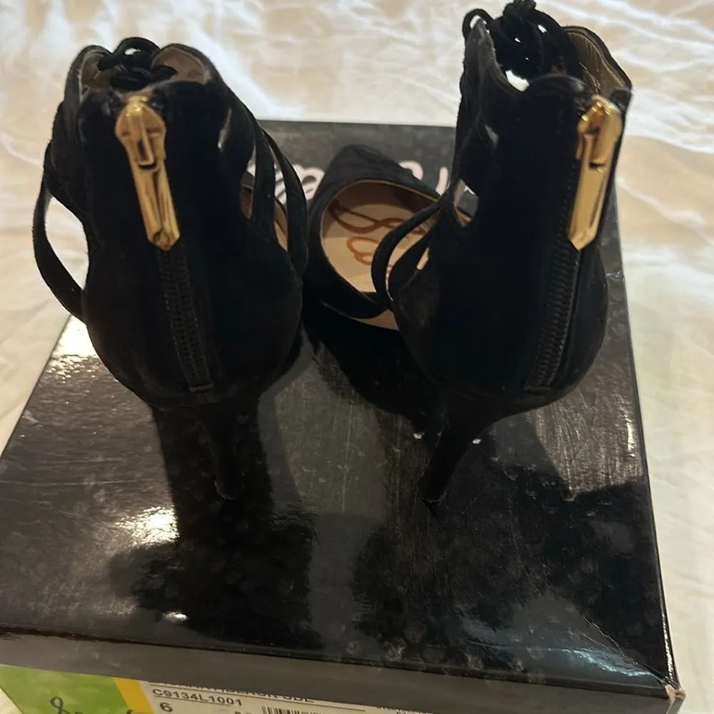 Sam Edelman Pointed Suede Cage Heel - Image 7