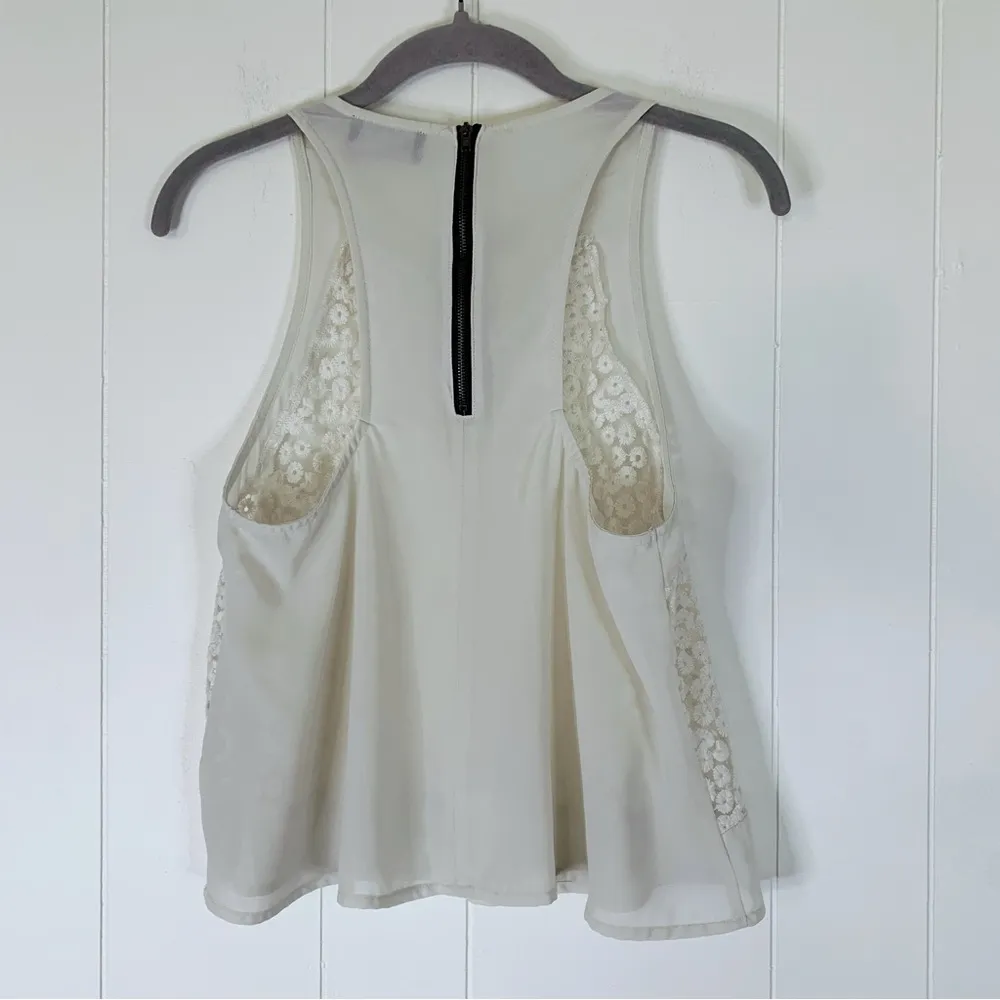 ASTR Off White Sheer Daisy Tank XS (?) - Image 2