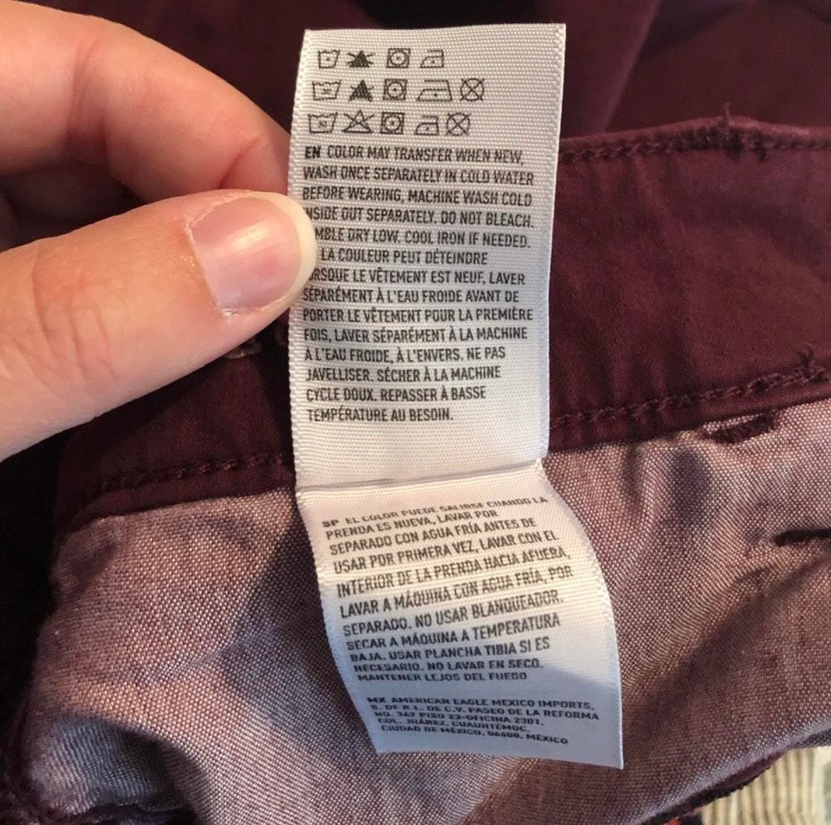 AEO Burgundy Jeggings  - Image 5