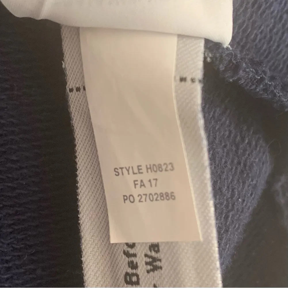 J.Crew  Navy Blue Pom Pom Crew Neck Sweatshirt Size M - Image 14