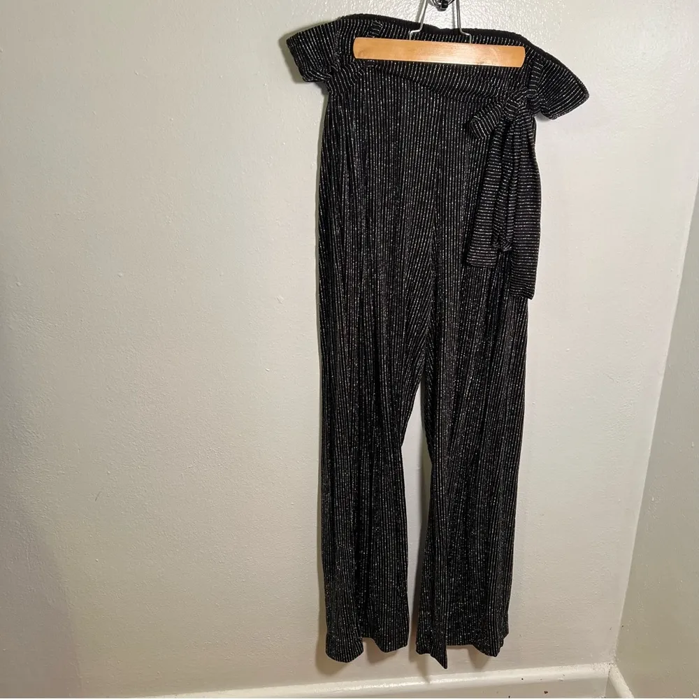 Torrid Pull-On Wide Leg Stretch Lurex High-Rise Pant Glitter Stripe 2X - Image 4