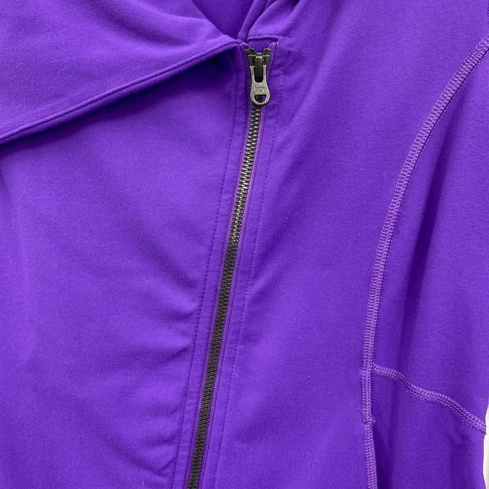 Lucy Asymmetrical Full Zip Jacket‎ Funnel Neck Moto XS Purple - Image 6