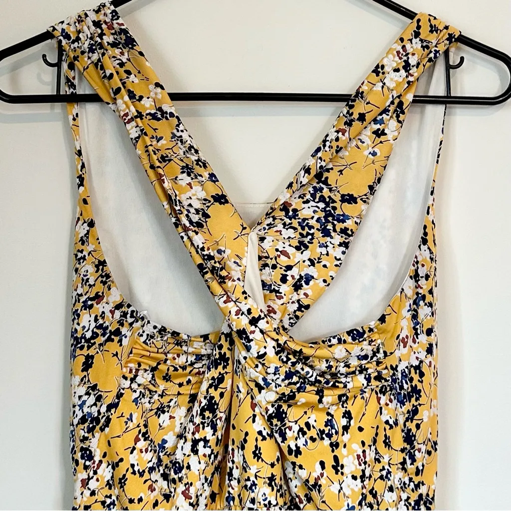 Kaileigh Yellow Floral Tasha Knit Mini Dress - Size: Large - Image 7