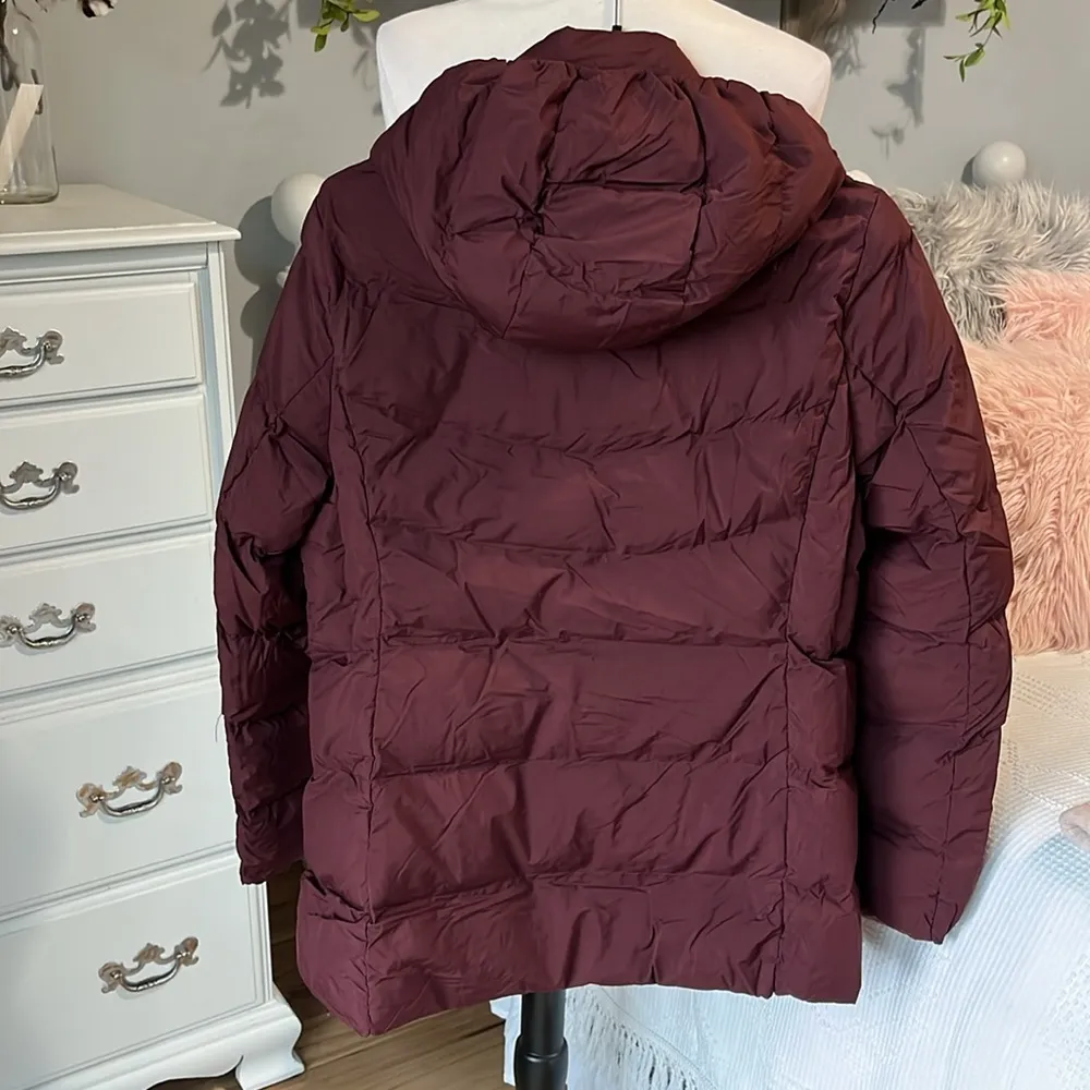 Puffer Coat Hooded Maroon Jacket Ski Burgundy 32 Degrees Womens Large - Image 5