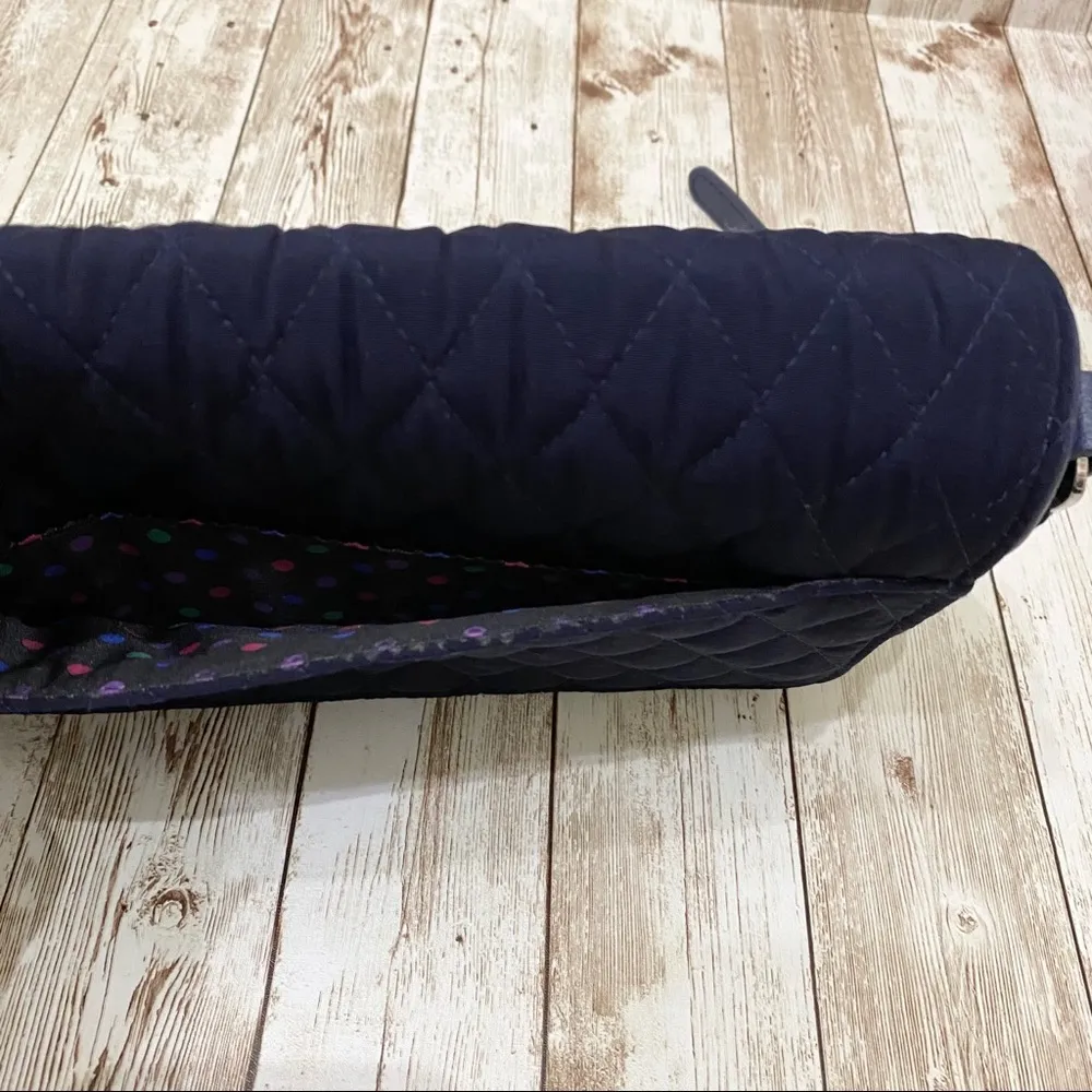 Vera Bradley Blue Quilted Turnlock Crossbody Bag - Image 13