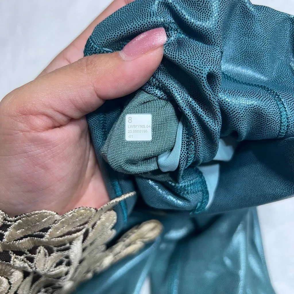 Lululemon Wunder Train High Rise Leggings 8 Gradient Foil Engineer Medium Forest - Image 8