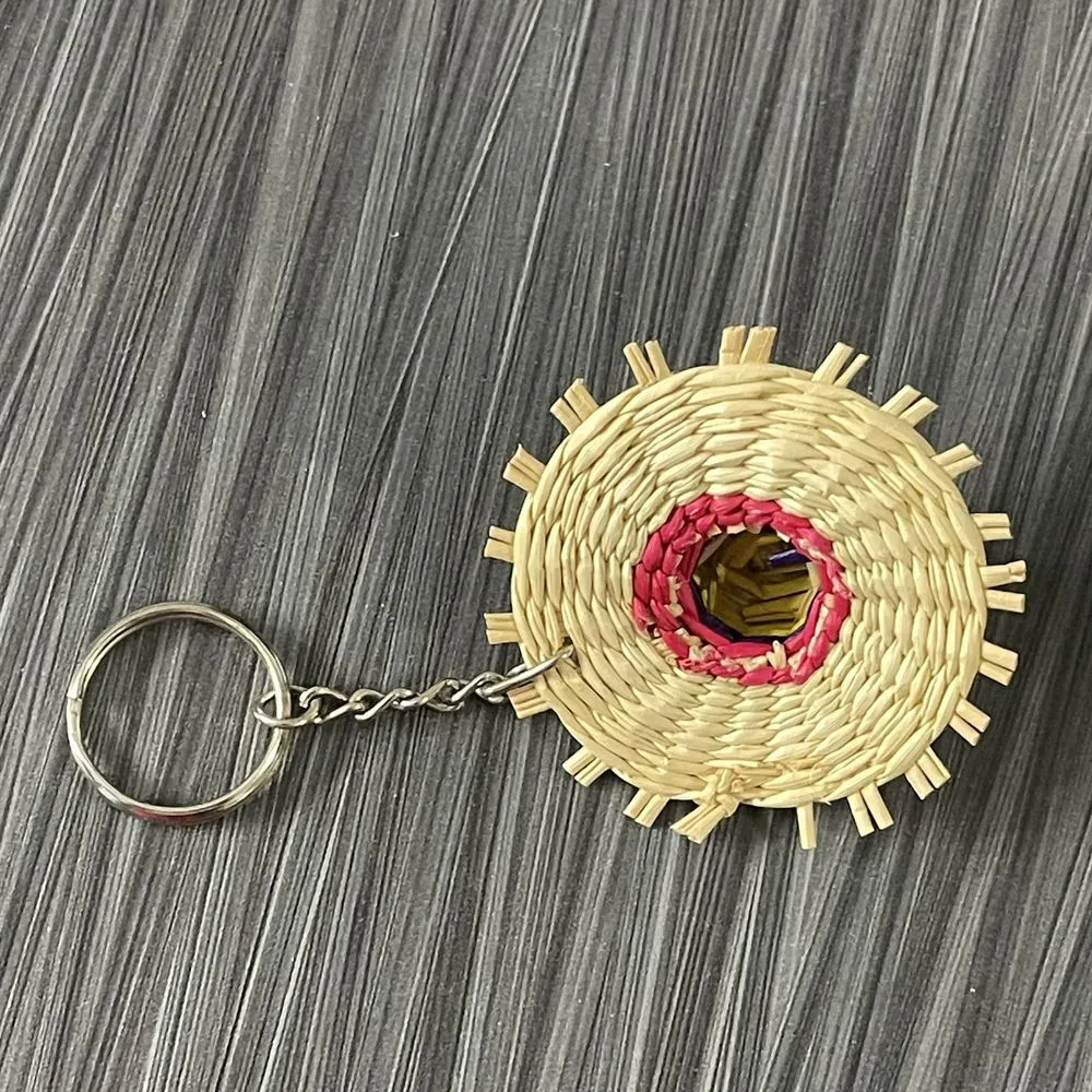 One‎ Piece 3D Straw Hat Metal Keyring Tan - Image 2