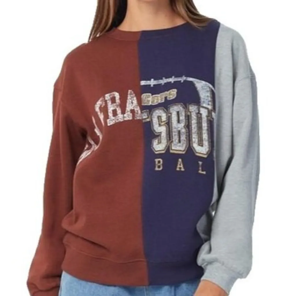 San Francisco Spliced Crew Neck Sweatshirt Size Medium - Image 2