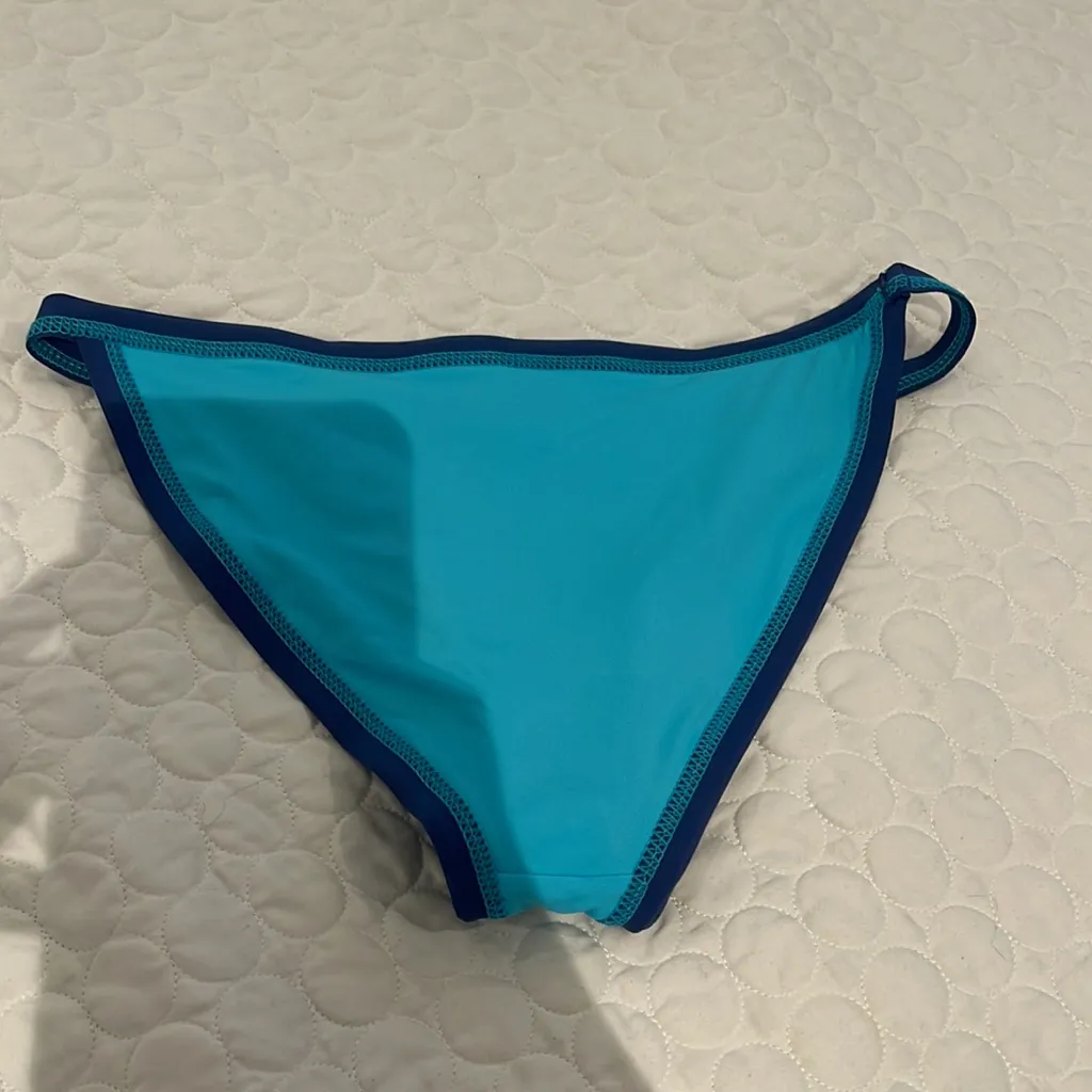 WAVE LIFE AQUA SPRAY Reversible bikini bottom swirl blue navy stitching thin - Image 2