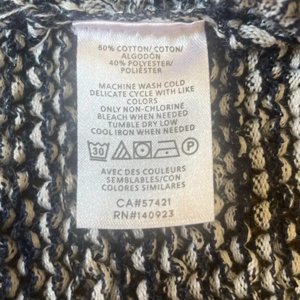 Loft Marbled Open Front Cardigan Hooded Sweater Womens Size Small - Image 6