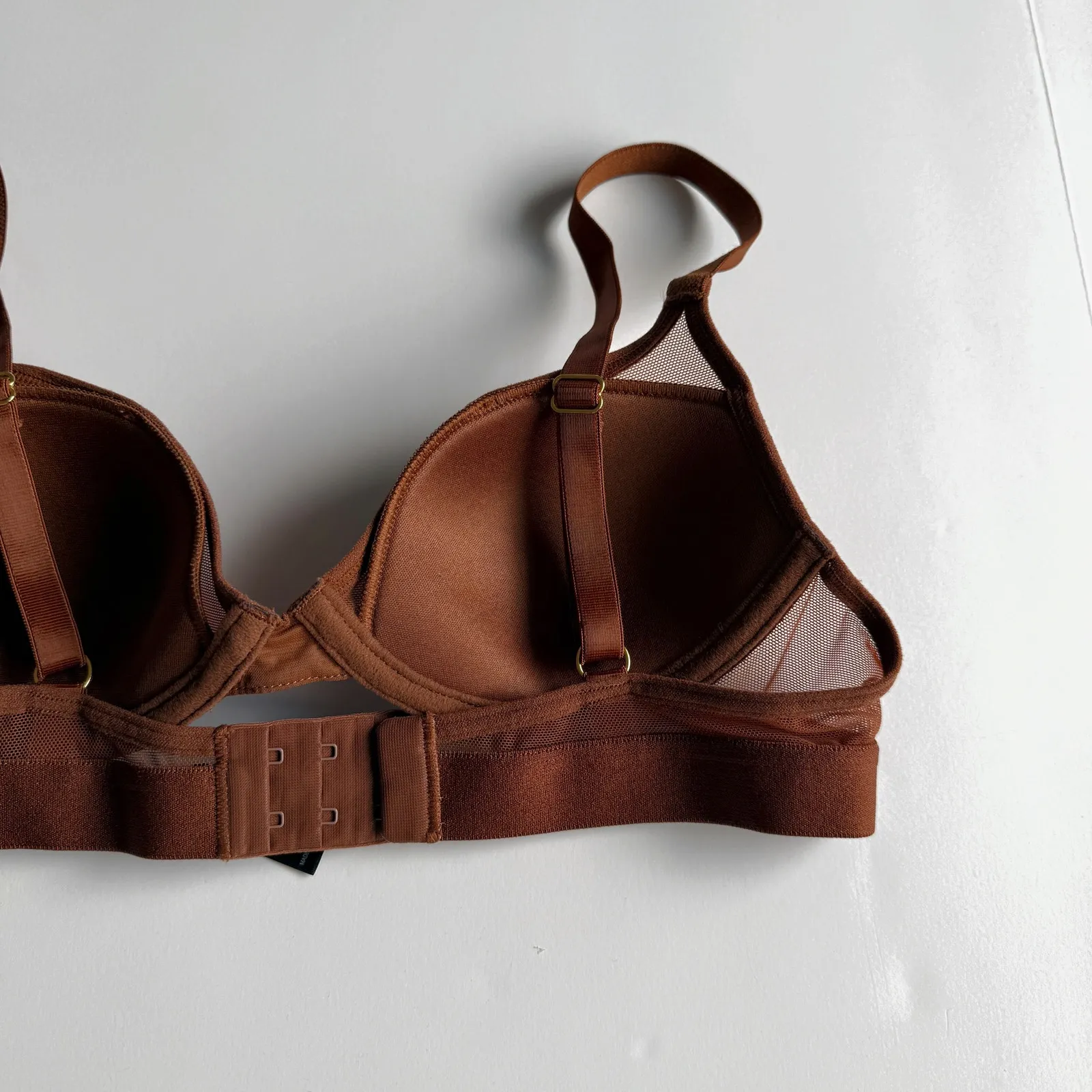 [Pepper] Brown Mesh All You Bra Lightly Lined Underwire Small Bust Size 36AA - Image 5