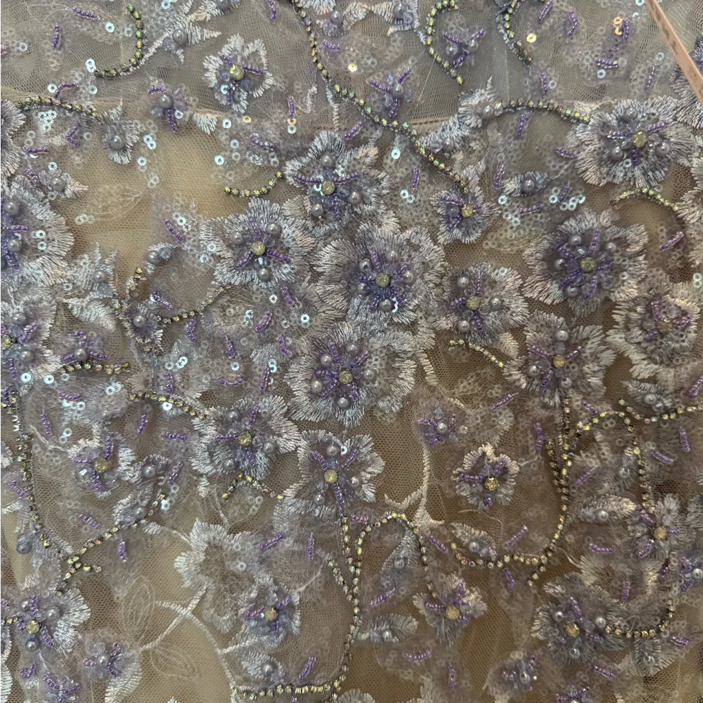 NWT Mac Duggal 79357 Embellished Cap Sleeve Illusion Neck Trumpet Gown Size 6 - Image 11